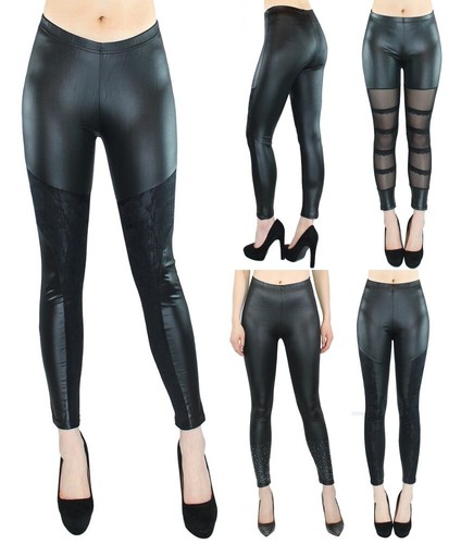 Damen leggings kunstleder - damen, in