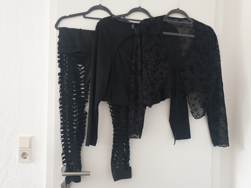 Shein 3er set schwarz - schwarz, cut