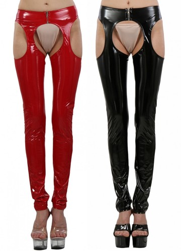 Damen chaps leggings wetlook - chaps,