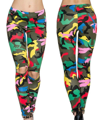 Leggins camouflage neon bunt - leggins,
