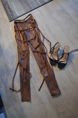 Hübsche braune wetlook leggin - wetlook,
