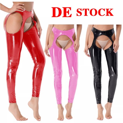 Damen wetlook pvc leder - damen,