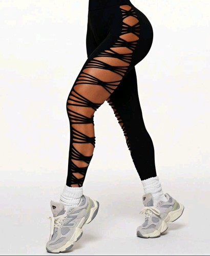 Damen leggings mit schlitzen - mit,