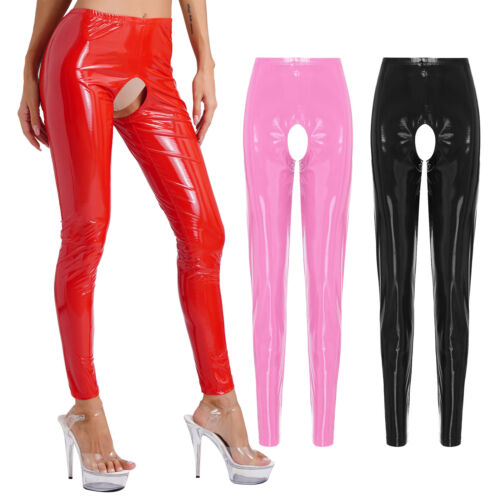 Damen lack leder leggings - damen,