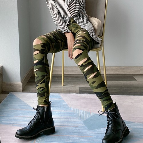 Damen camouflage ripped - damen,